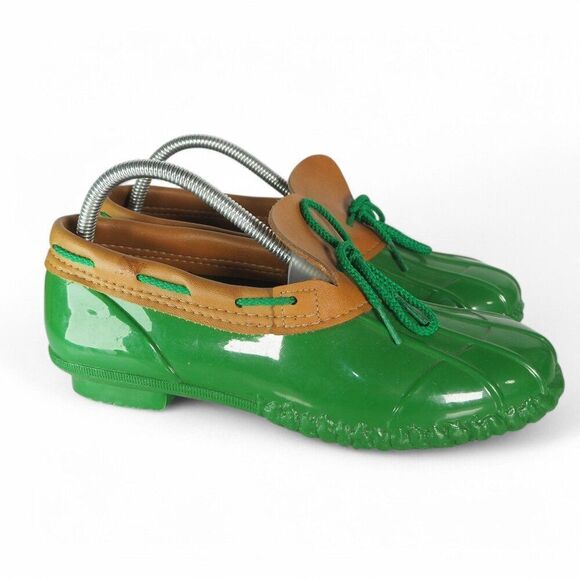 Unbranded Made in USA Waterproof Classic Low Duck Boots Green / Brown Women's 9 - Picture 4 of 11